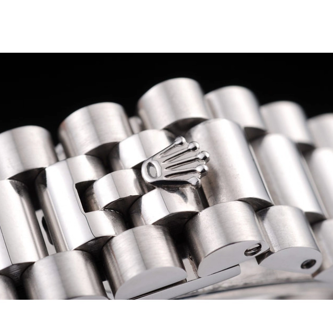 MiroTime 0729 Rolex Day-Date Polished Stainless Steel White Dial